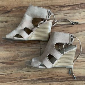 Covington Size 6.5 Faux Suede Wedge Shoes
